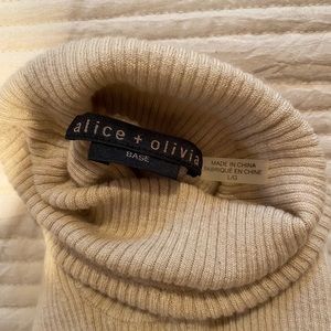 Beige Turtleneck Sweater by Alice and Olivia